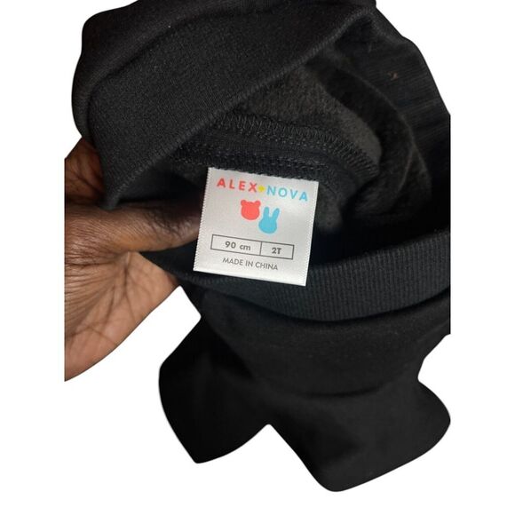 Alex + Nova Black Sabrina Plush‎ Skirt Fleece Lined Leggings Winter Wear Size 2T - Picture 3 of 7